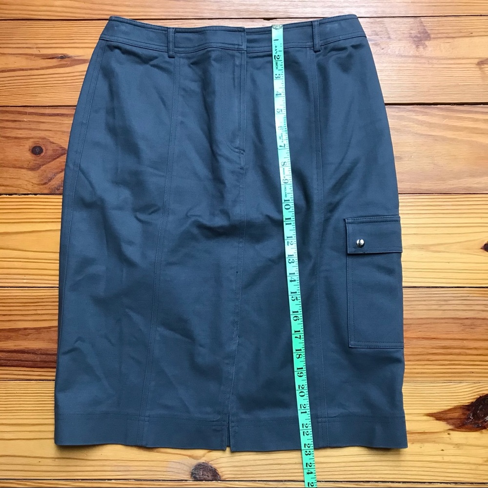 Talbots Grey Stretch Basic Pencil Skirt, Euc, 6 - image 6